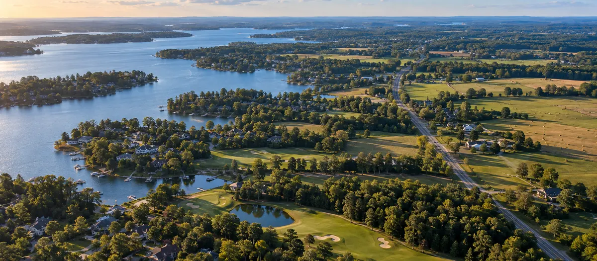 Aerial view of Denver, North Carolina