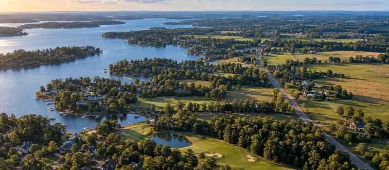 Aerial view of Denver, North Carolina