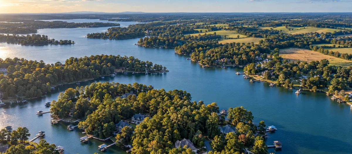 Aerial view of Sherrills Ford, North Carolina
