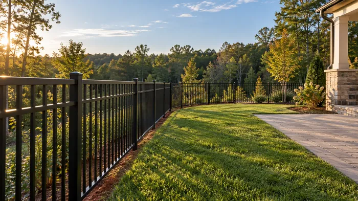 Aluminum Fence Installation job by Nick's Fencing