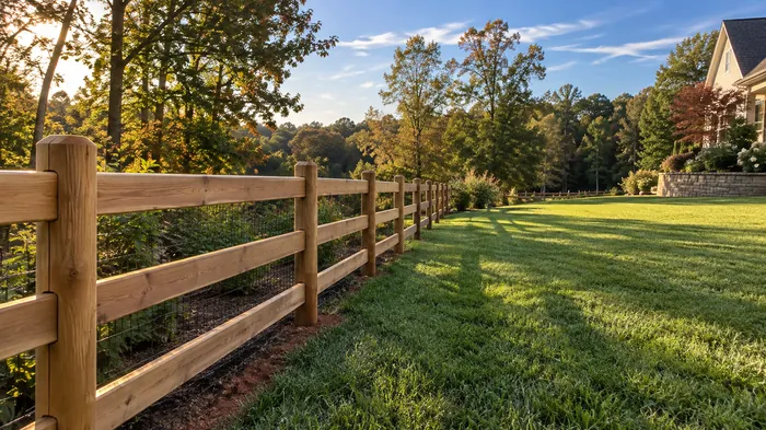 Split Rail Fencing job by Nick's Fencing